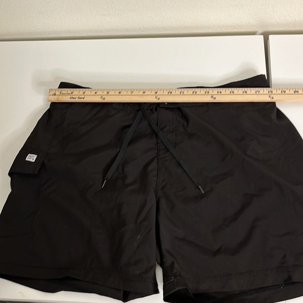 BALEAF mens swimsuit, black, netting support, size 2XL